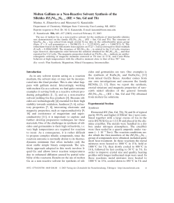 Molten Gallium as a Non-Reactive Solvent