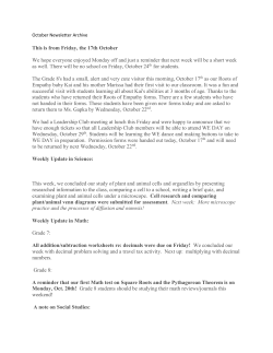 October Newsletter Archive