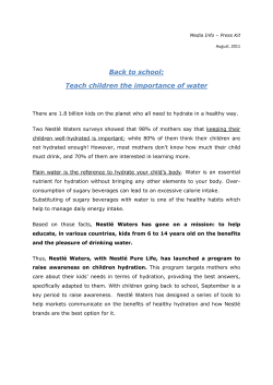 Back to school: Teach children the importance of water