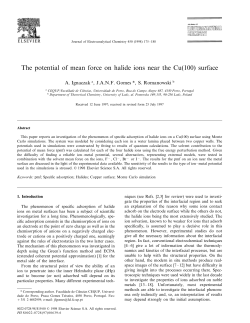 The potential of mean force on halide ions near the Cu(100) surface