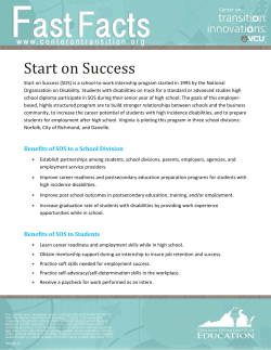 Start on Success - Center on Transition Innovations