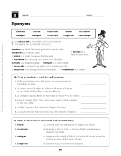 Eponyms - TeacherWeb