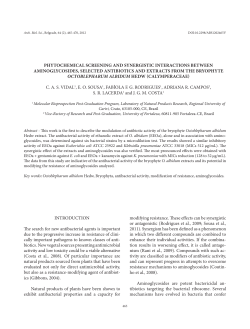 Phytochemical screening and synergistic interactions