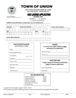 application - Town of Union