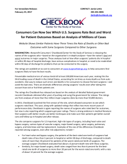 Consumers Can Now See Which US Surgeons Rate Best and Worst