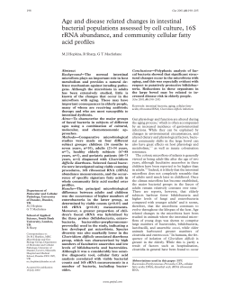 Age and disease related changes in intestinal bacterial populations