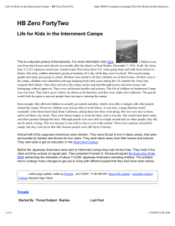 Life for Kids in the Internment Camps