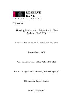 Housing Markets and Migration in New Zealand, 1962-2006