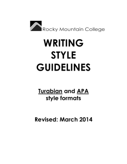 writing style guidelines