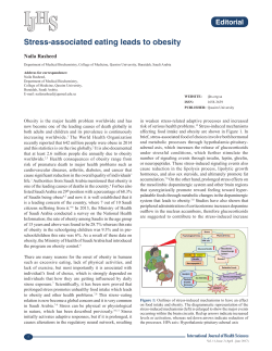 Stress-associated eating leads to obesity