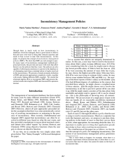 Inconsistency Management Policies