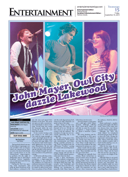 John Mayer, Owl City dazzle Lakewood