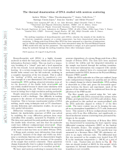 The thermal denaturation of DNA studied with neutron scattering