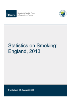 Statistics on Smoking: England, 2013