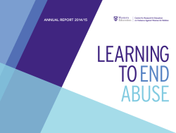 CREVAWC Annual Report 2014-2015