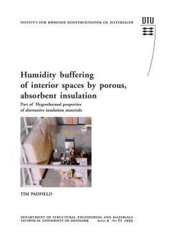 Humidity buffering of interior spaces by porous