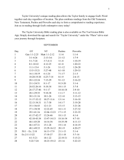 Taylor University`s unique reading plan allows the Taylor family to
