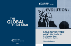 GOING TO THE PEOPLE &mdash;AND BACK AGAIN The Changing