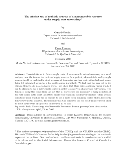 The efficient use of multiple sources of a nonrenewable resource