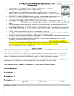 Carpool Leader - Liberty University