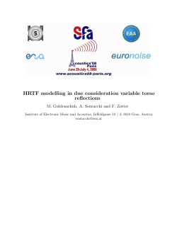 HRTF modelling in due consideration variable torso reflections