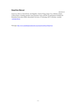 1 - DeepView Manual - Australian Prostate Cancer Research Centre