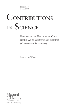 Contributions in Science, Number 514 &ndash; Wells