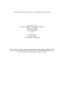 Economic Nationalism in Motion: Steel, Auto, and Software