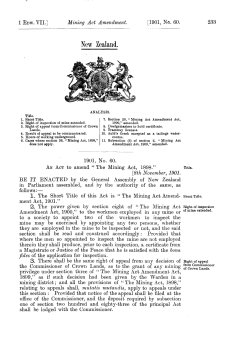 1 EDW VII 1901 No 60 Mining Act Amendment