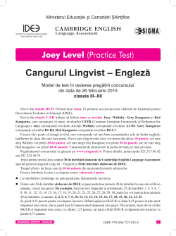 Joey Level - Cangurul.ro