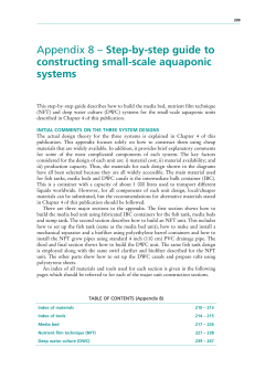 Small-scale aquaponic food production. Integrated fish and plant