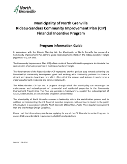 Financial Incentive Program - North Grenville Economic Development