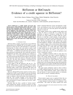 BitTorrent or BitCrunch: Evidence of a Credit Squeeze in BitTorrent?