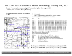 Mt Zion East Cemetery - Gentry County Library