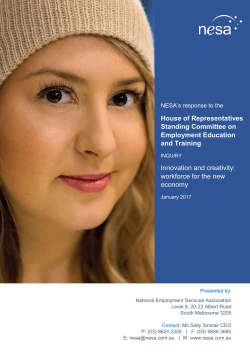 House of Representatives Standing Committee on Employment