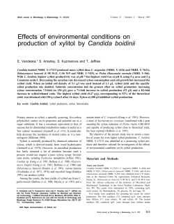 Effects of environmental conditions on production of xylitol by