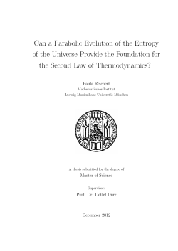 Can a Parabolic Evolution of the Entropy of the Universe Provide the