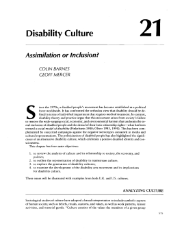 Disability Culture