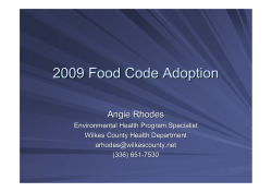 2009 Food Code Adoption