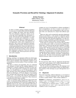 Semantic Precision and Recall for Ontology Alignment