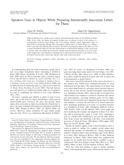 Speakers Gaze at Objects While Preparing Intentionally Inaccurate