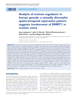 Analysis of meiosis regulators in human gonads: a sexually