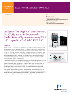Analysis of the &ldquo;Big Four&rdquo;- toxic elements, Pb, Cd, Hg