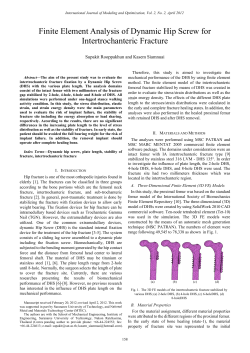 Fi inite El lement A Int Analys tertroch sis of D hanteric Dynami