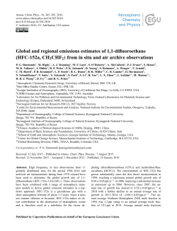 HFC-152a, CH3CHF2 - Atmos. Chem. Phys
