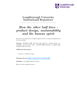 How the other half lives - Loughborough University Institutional