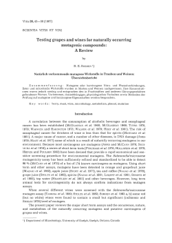 Testing grapes and wines for naturally occurring mutagenic