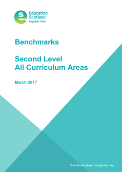 Benchmarks Second Level All Curriculum Areas