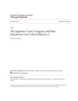 The Supreme Court, Congress, and State Jurisdiction over Labor