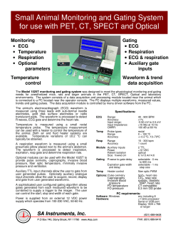 Small Animal Monitoring and Gating System for use with PET, CT